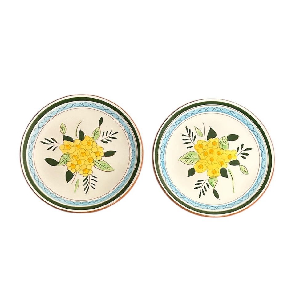 VTG Two Stangl Pottery Yellow Daisy 6” Bread Plates